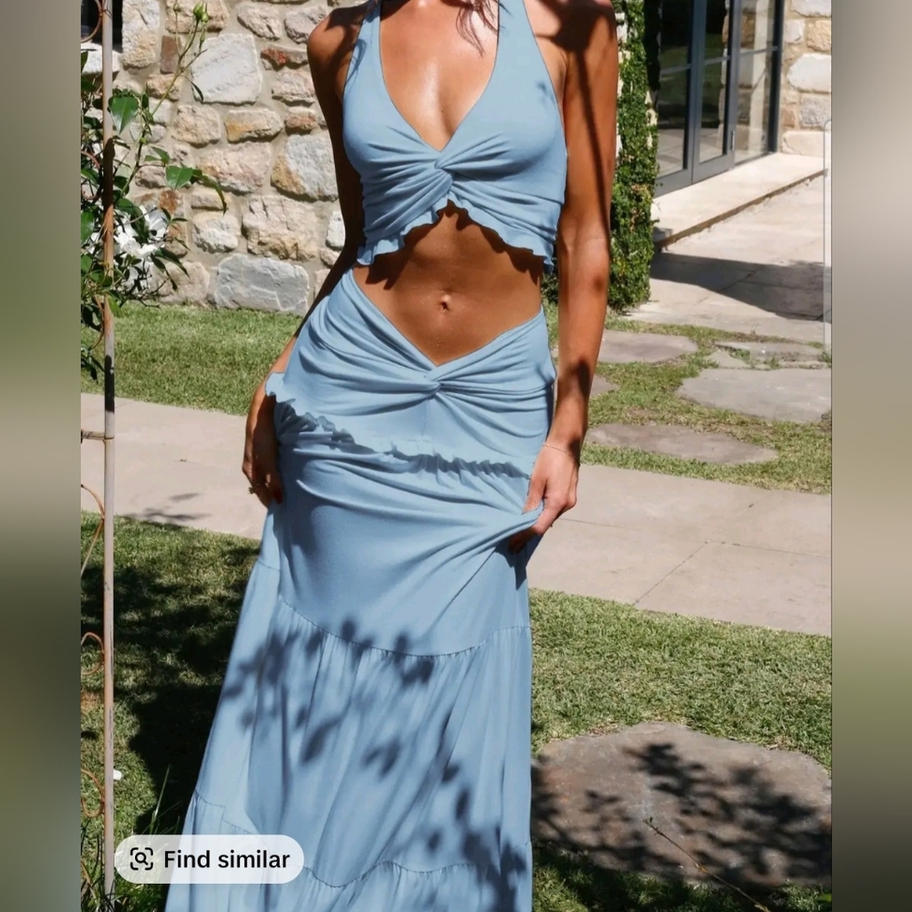 Elegant Blue Women's Skirt